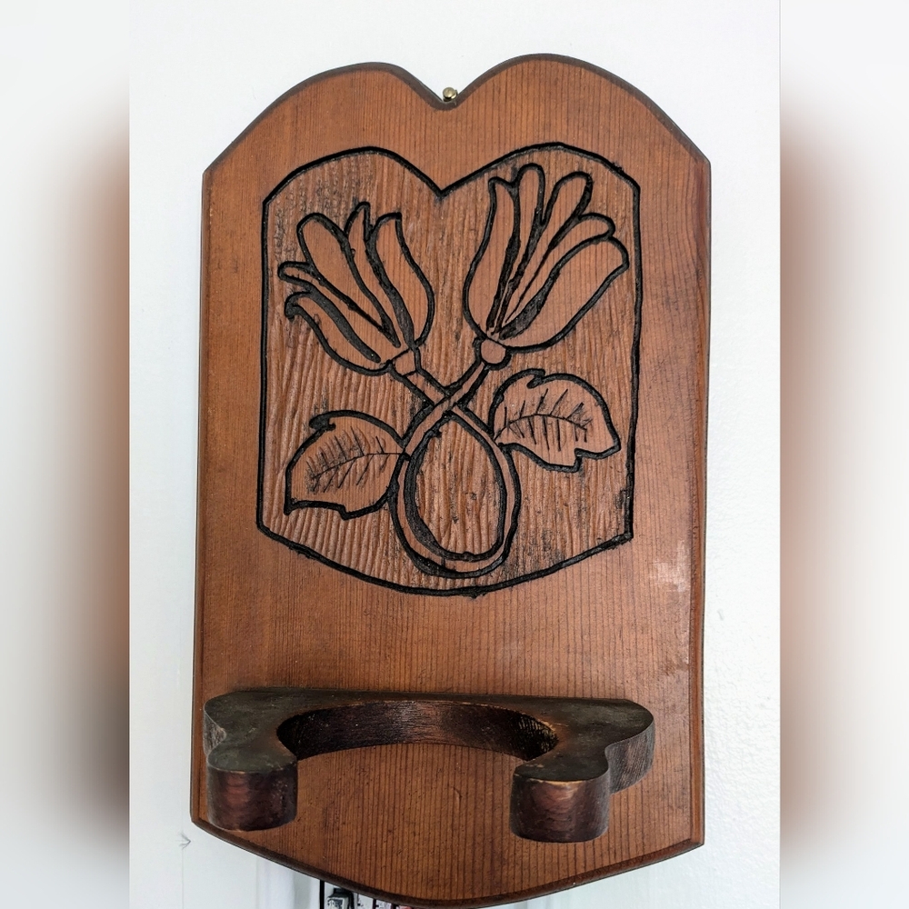 Enhance Your Home With This Elegant Wooden Plant Holder Wall Decor Floral Carved